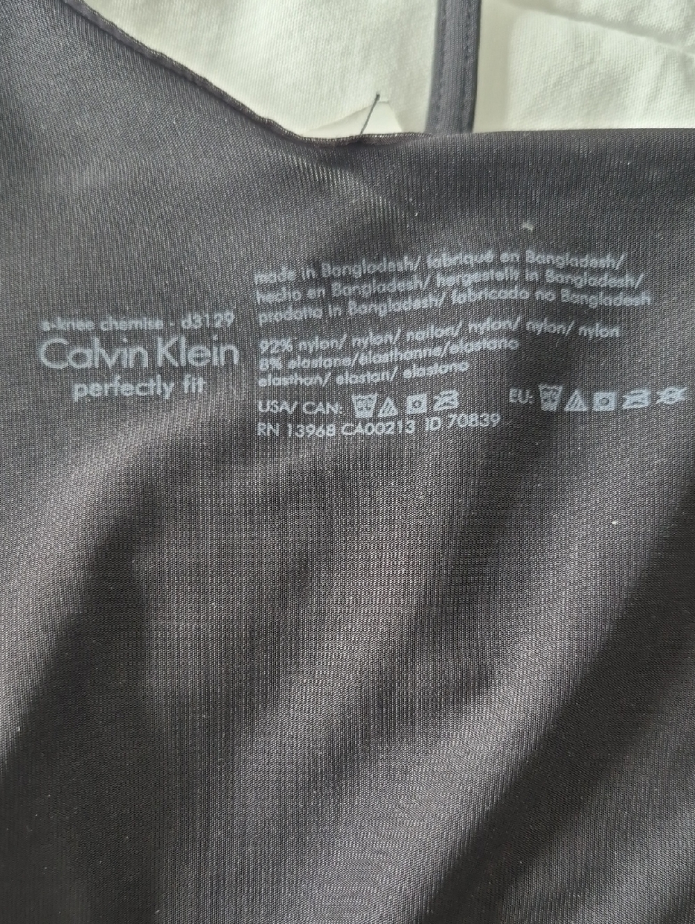 Calvin Klein Perfectly Fit Knee Chemise In Black Size Small - Picture 7 of 7